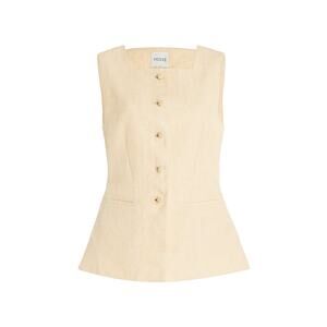 Posse Tailored Yellow Rio Linen Size L Vest